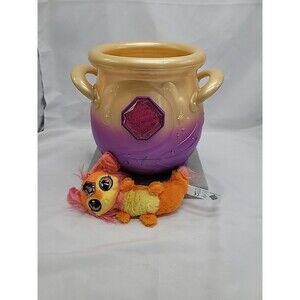 Magic Mixies Magical Misting Cauldron Interactive Orange Dragon Plush Toy used